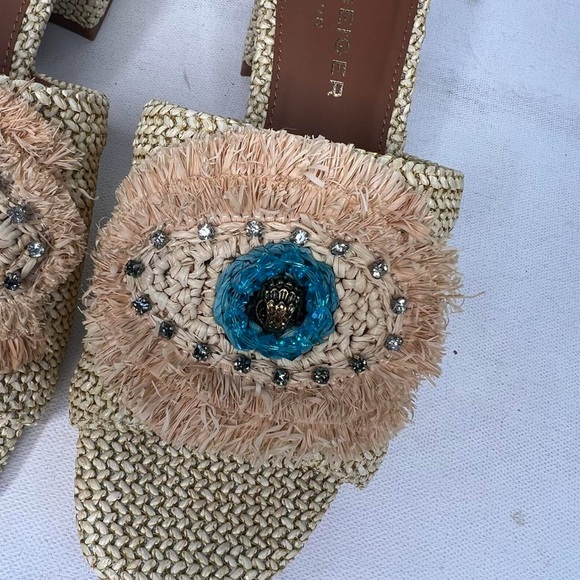 NWT Kurt Geiger evil eye embellished tan sandals - Picture 4 of 8